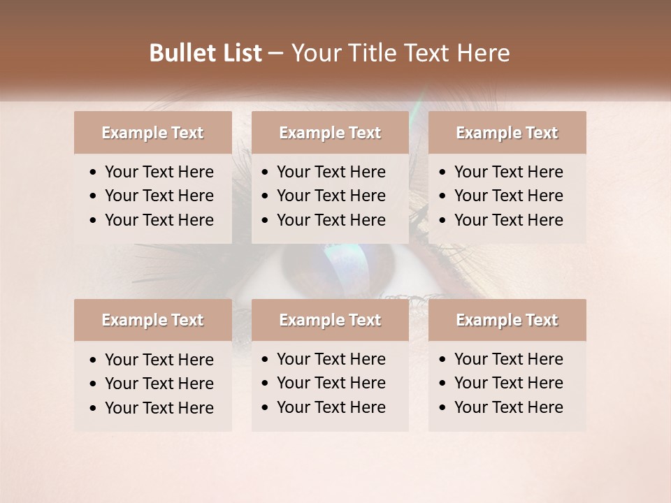 A Woman's Eye With Long Lashes And Blue Eyeliner PowerPoint Template