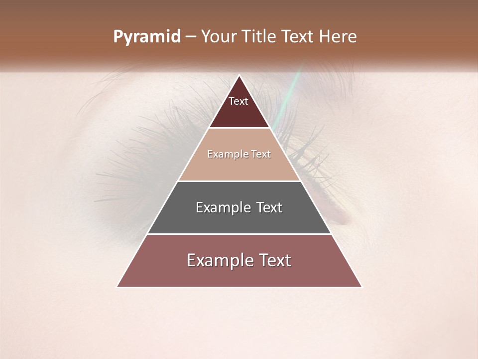 A Woman's Eye With Long Lashes And Blue Eyeliner PowerPoint Template