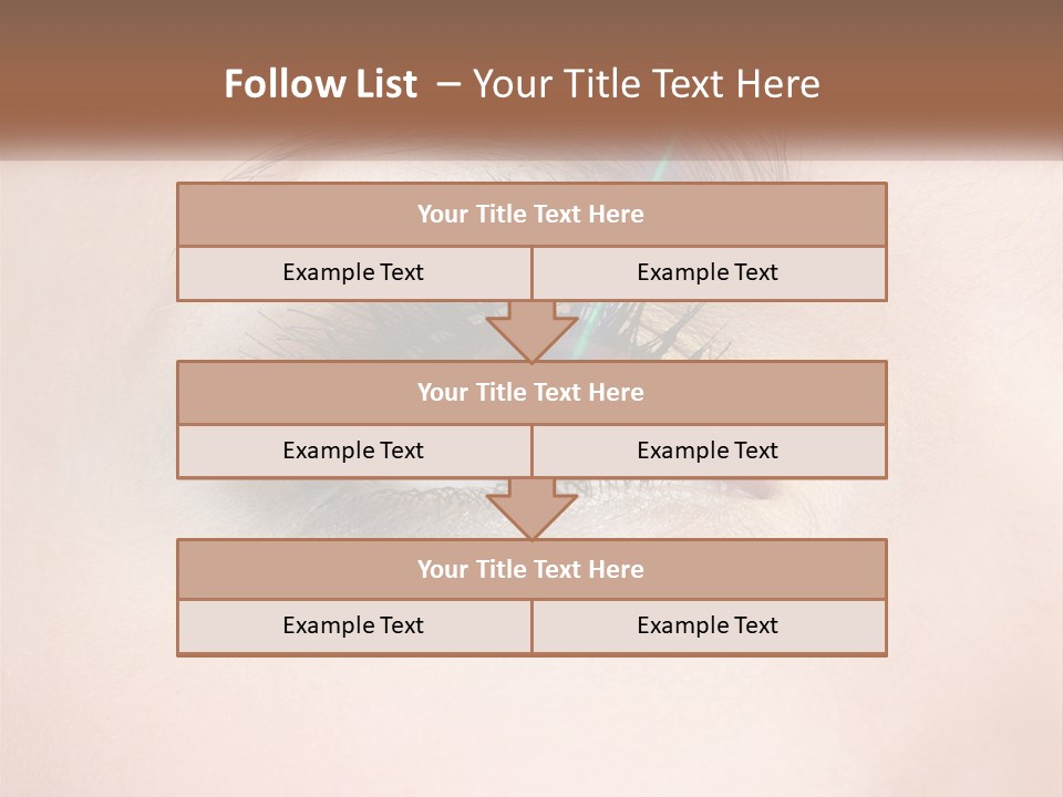 A Woman's Eye With Long Lashes And Blue Eyeliner PowerPoint Template