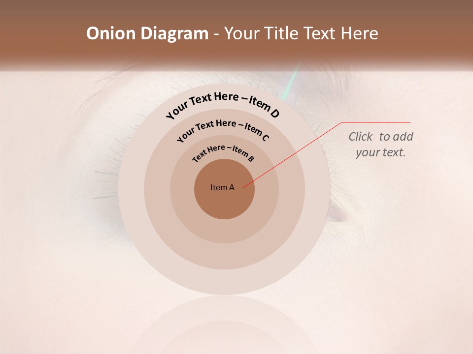 A Woman's Eye With Long Lashes And Blue Eyeliner PowerPoint Template