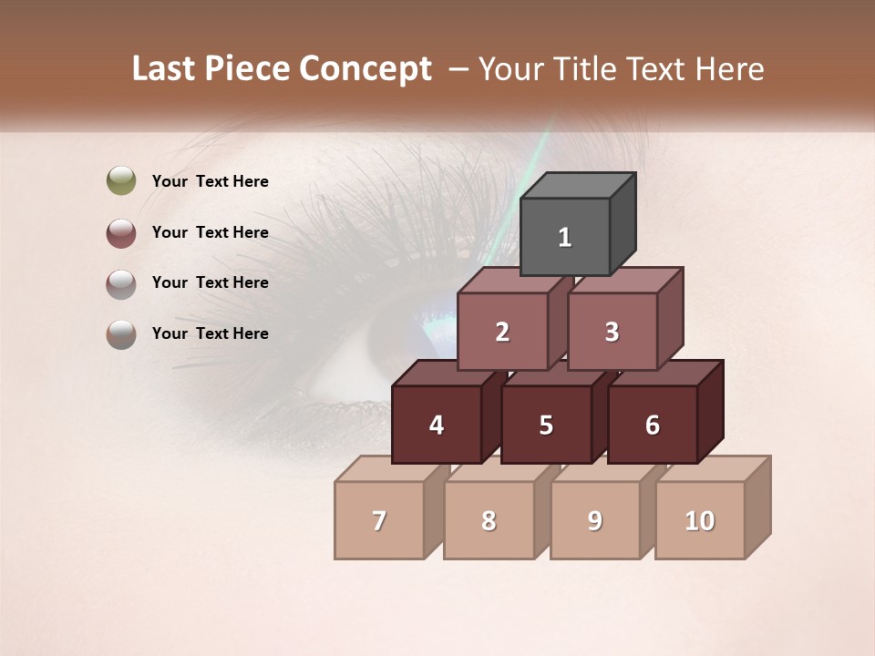 A Woman's Eye With Long Lashes And Blue Eyeliner PowerPoint Template