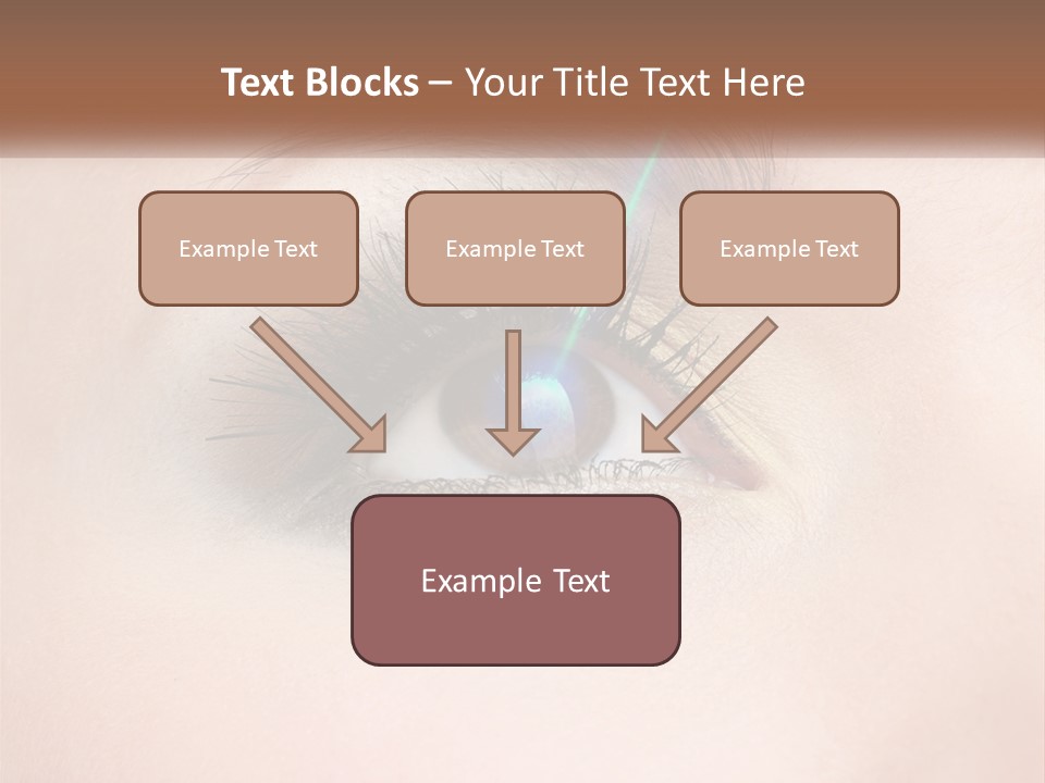 A Woman's Eye With Long Lashes And Blue Eyeliner PowerPoint Template