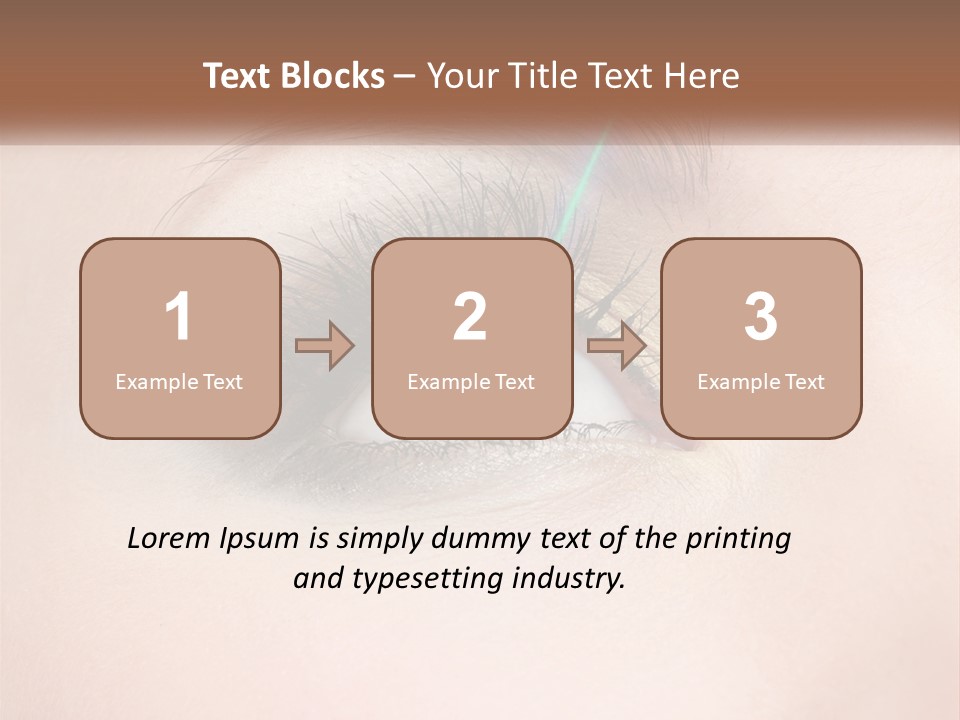 A Woman's Eye With Long Lashes And Blue Eyeliner PowerPoint Template