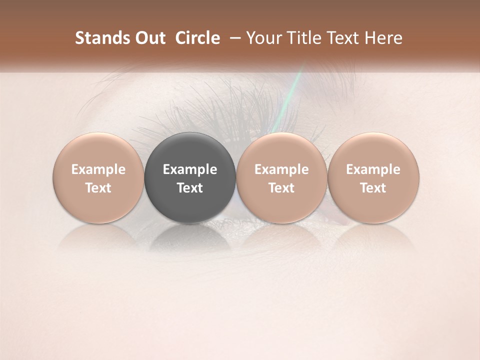 A Woman's Eye With Long Lashes And Blue Eyeliner PowerPoint Template