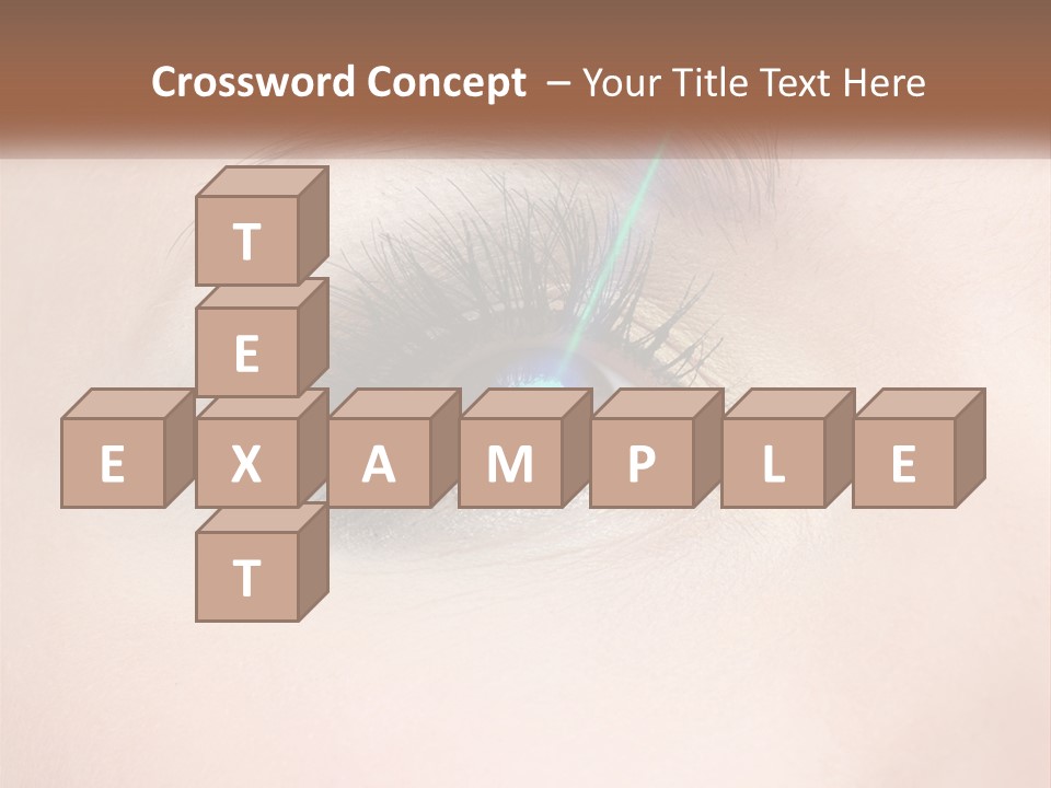 A Woman's Eye With Long Lashes And Blue Eyeliner PowerPoint Template