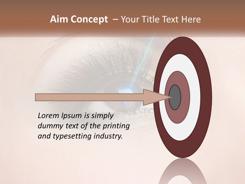 A Woman's Eye With Long Lashes And Blue Eyeliner PowerPoint Template