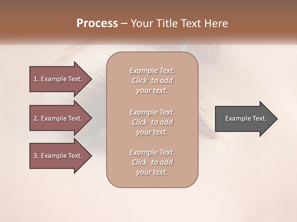 A Woman's Eye With Long Lashes And Blue Eyeliner PowerPoint Template