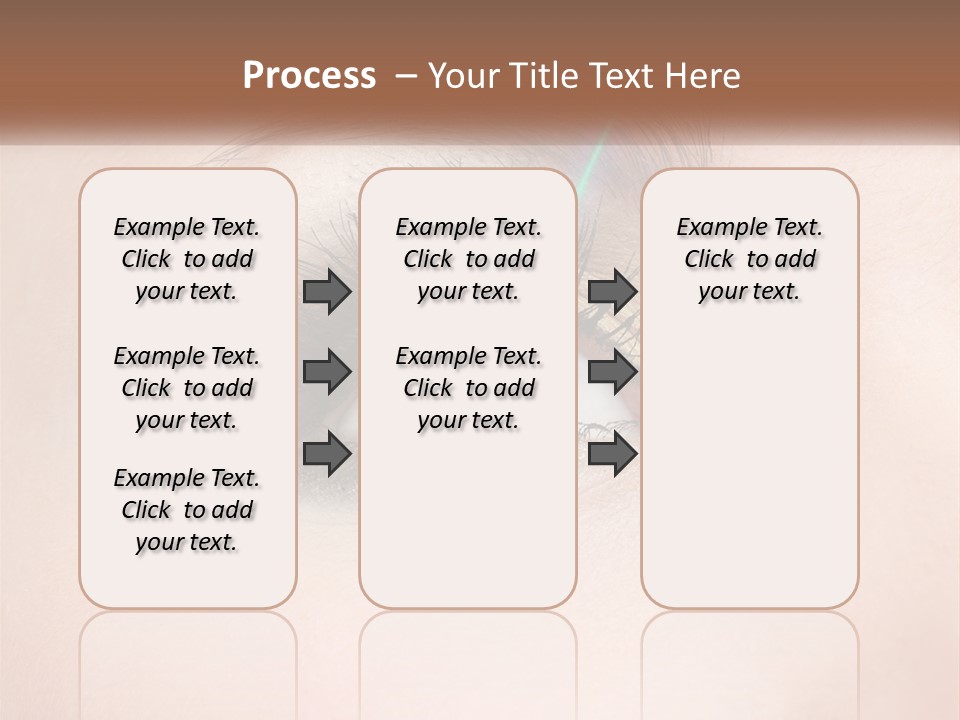 A Woman's Eye With Long Lashes And Blue Eyeliner PowerPoint Template