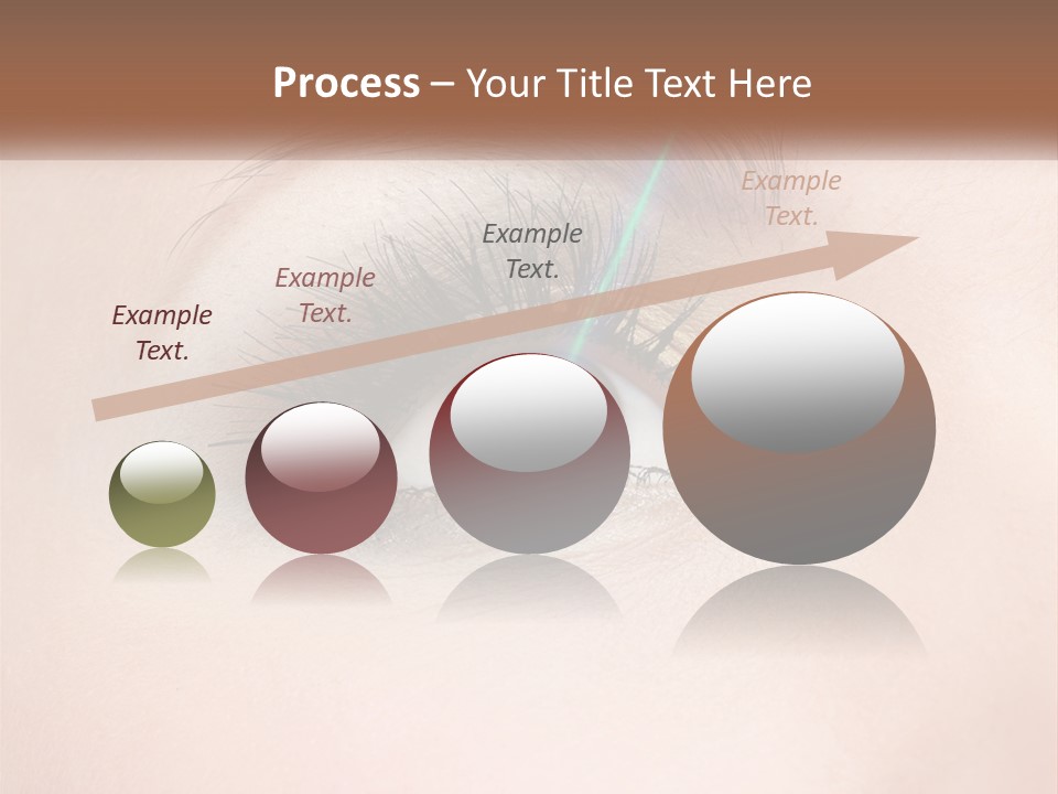 A Woman's Eye With Long Lashes And Blue Eyeliner PowerPoint Template