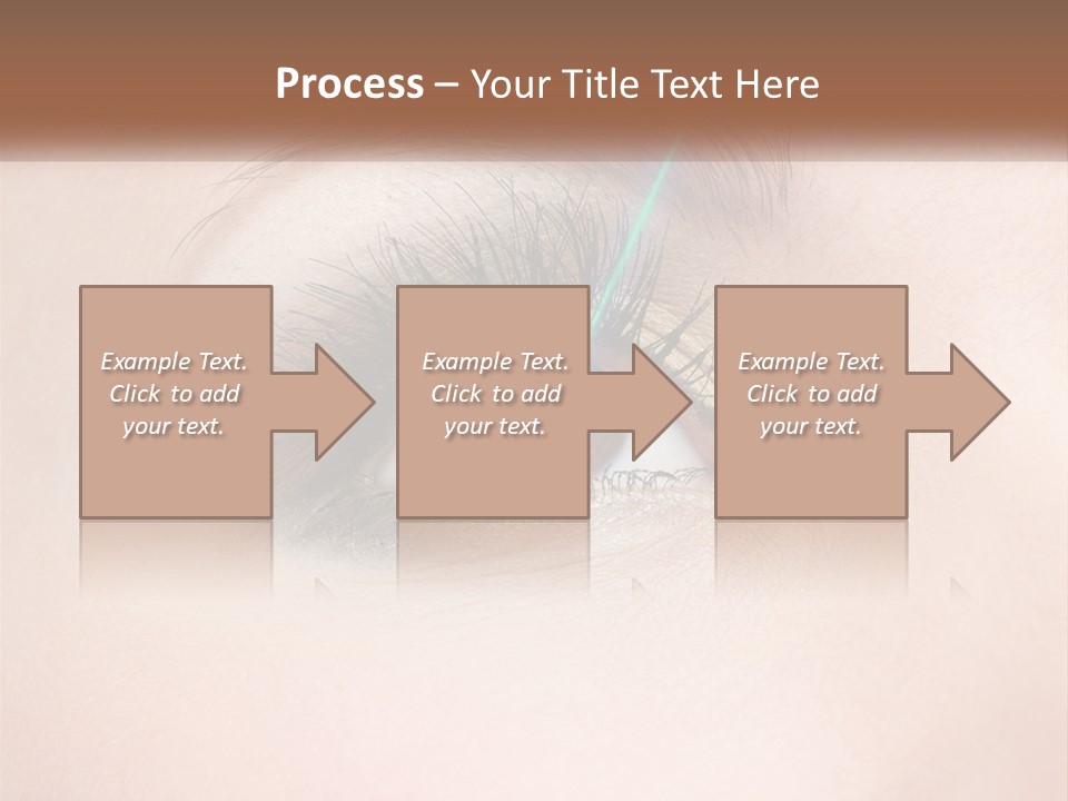 A Woman's Eye With Long Lashes And Blue Eyeliner PowerPoint Template