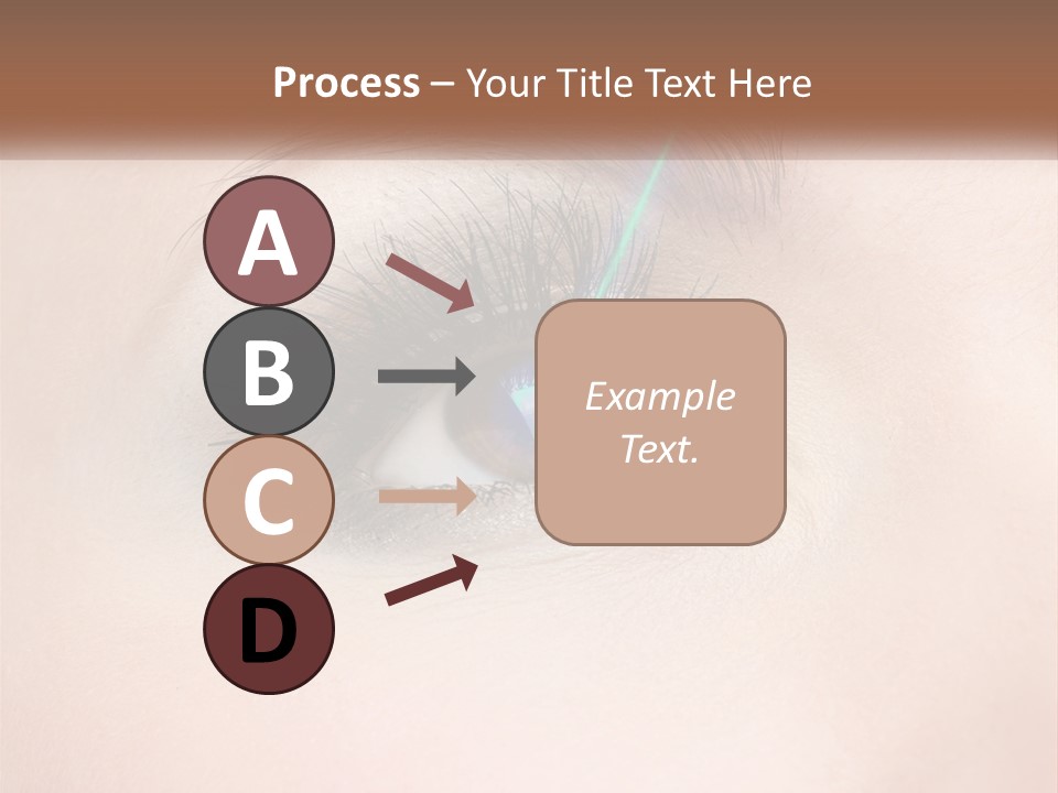 A Woman's Eye With Long Lashes And Blue Eyeliner PowerPoint Template