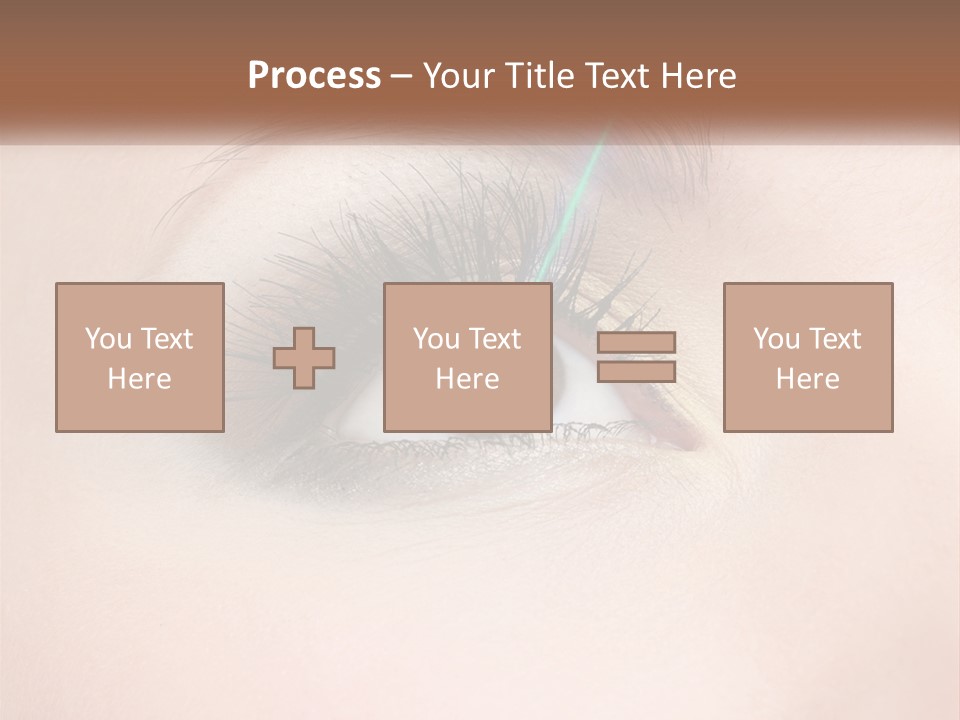 A Woman's Eye With Long Lashes And Blue Eyeliner PowerPoint Template