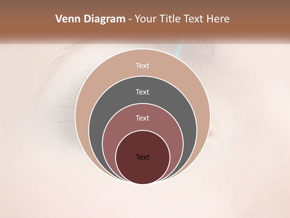 A Woman's Eye With Long Lashes And Blue Eyeliner PowerPoint Template