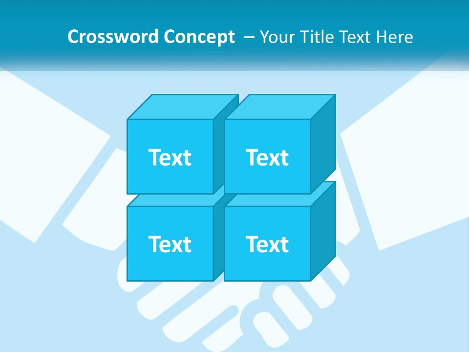 Two Hands Shaking Each Other Over A Blue Background PowerPoint Template