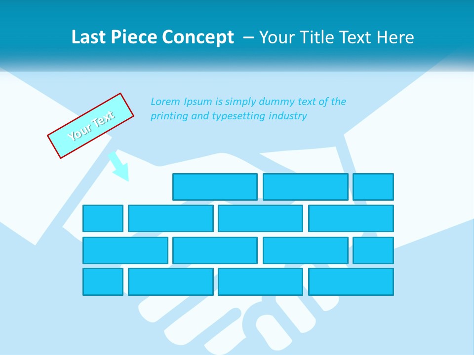 Two Hands Shaking Each Other Over A Blue Background PowerPoint Template