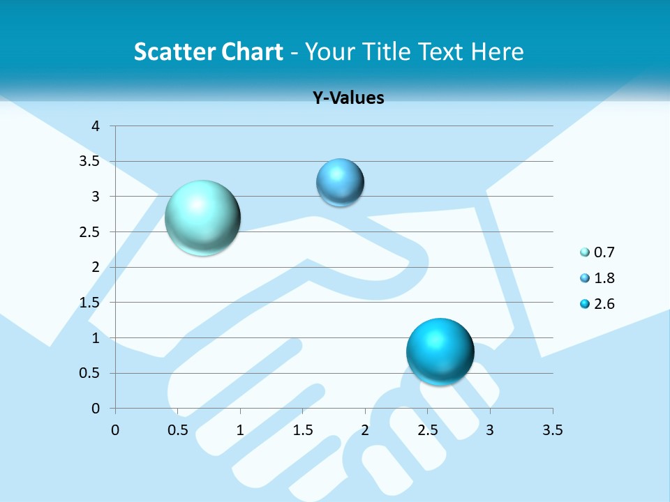 Two Hands Shaking Each Other Over A Blue Background PowerPoint Template