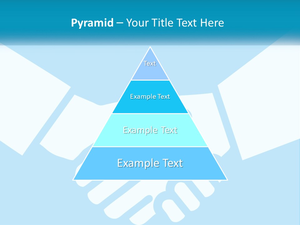 Two Hands Shaking Each Other Over A Blue Background PowerPoint Template