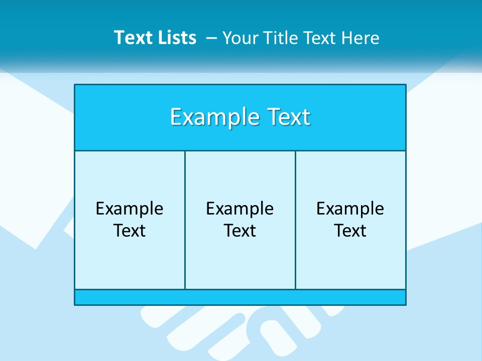Two Hands Shaking Each Other Over A Blue Background PowerPoint Template