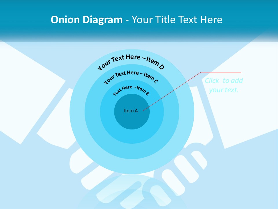 Two Hands Shaking Each Other Over A Blue Background PowerPoint Template