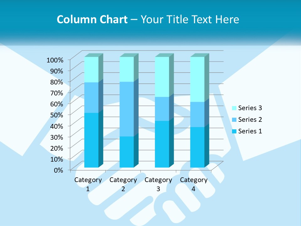 Two Hands Shaking Each Other Over A Blue Background PowerPoint Template