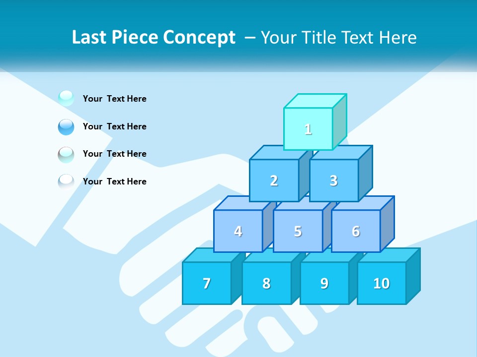 Two Hands Shaking Each Other Over A Blue Background PowerPoint Template