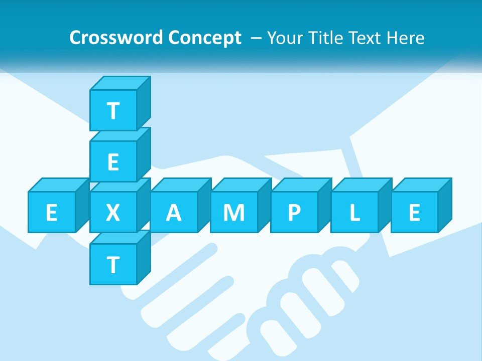 Two Hands Shaking Each Other Over A Blue Background PowerPoint Template