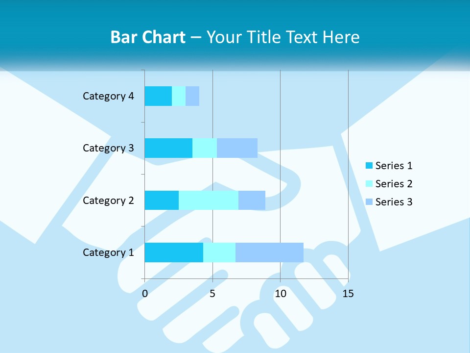 Two Hands Shaking Each Other Over A Blue Background PowerPoint Template