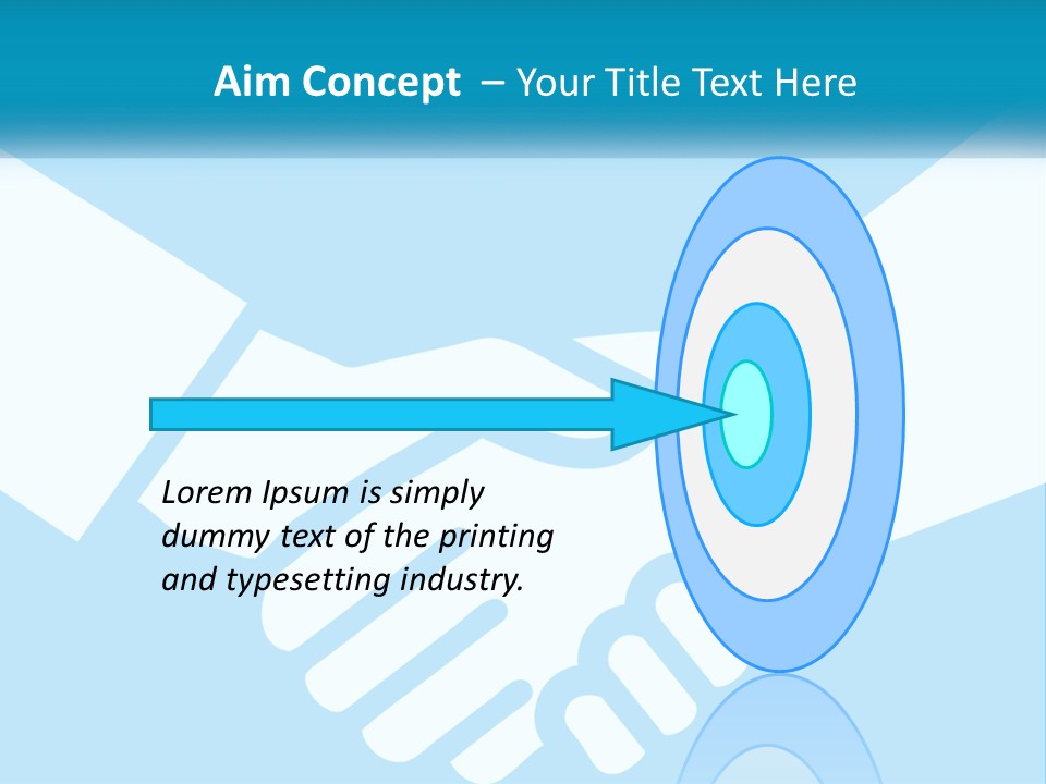 Two Hands Shaking Each Other Over A Blue Background PowerPoint Template