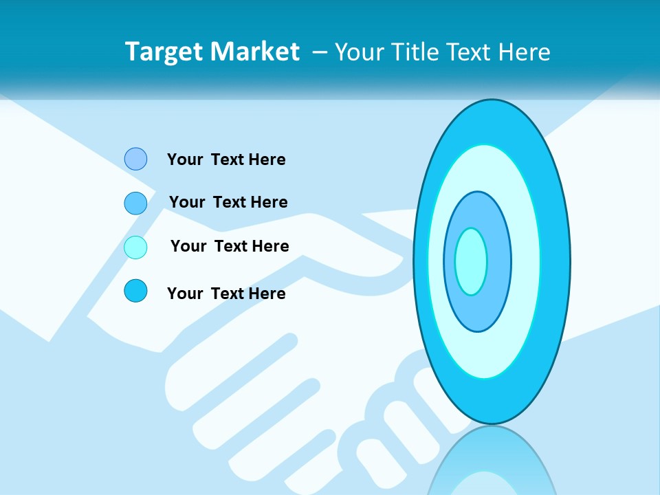 Two Hands Shaking Each Other Over A Blue Background PowerPoint Template