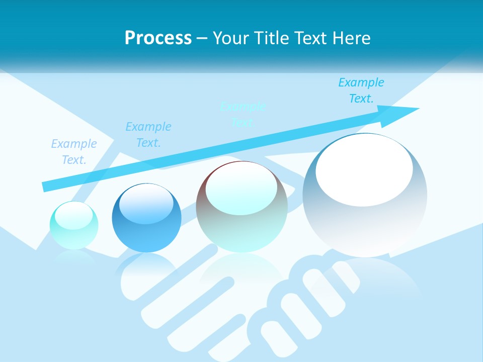 Two Hands Shaking Each Other Over A Blue Background PowerPoint Template