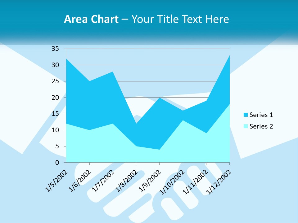 Two Hands Shaking Each Other Over A Blue Background PowerPoint Template