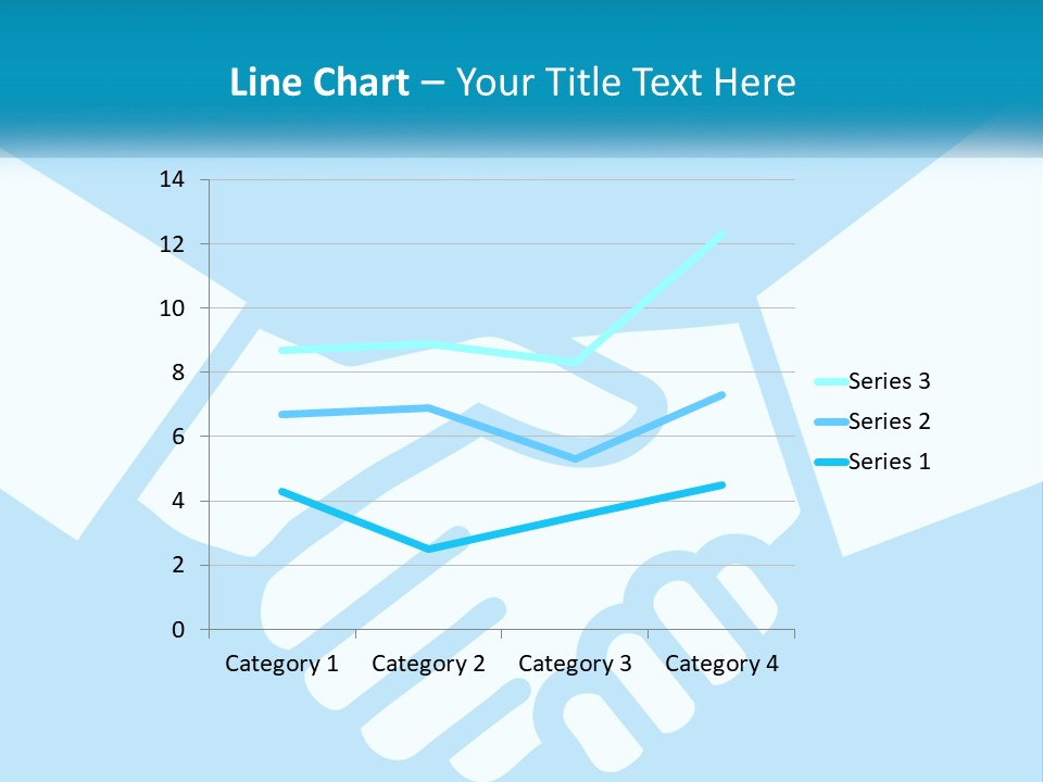 Two Hands Shaking Each Other Over A Blue Background PowerPoint Template