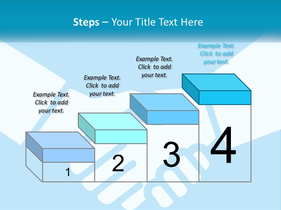 Two Hands Shaking Each Other Over A Blue Background PowerPoint Template