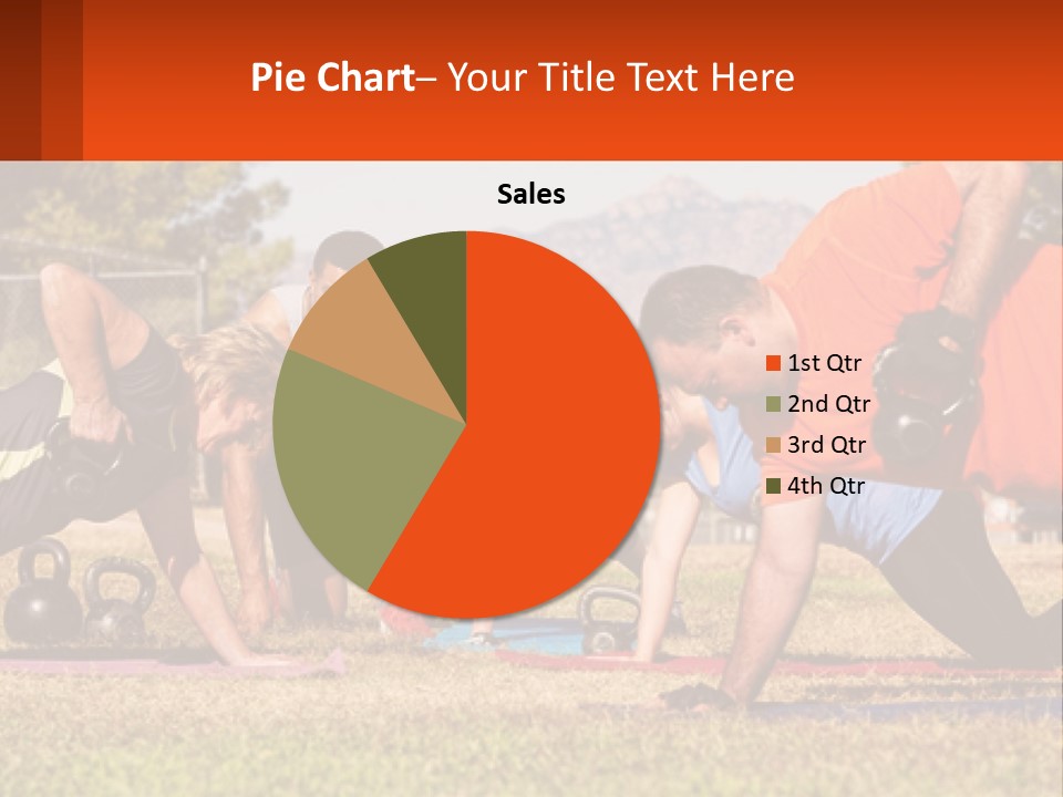 A Group Of People Doing Push Ups With Kettles PowerPoint Template