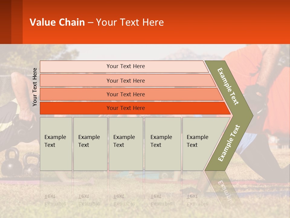 A Group Of People Doing Push Ups With Kettles PowerPoint Template