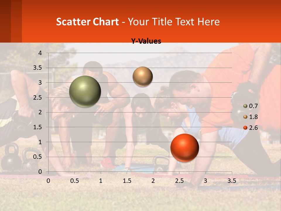 A Group Of People Doing Push Ups With Kettles PowerPoint Template