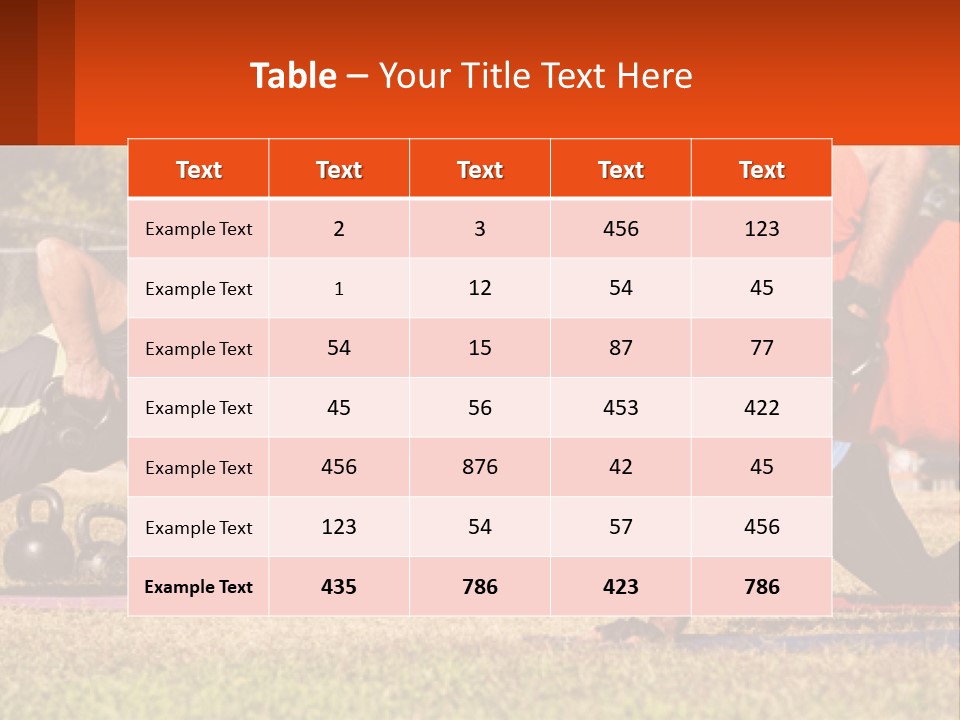 A Group Of People Doing Push Ups With Kettles PowerPoint Template