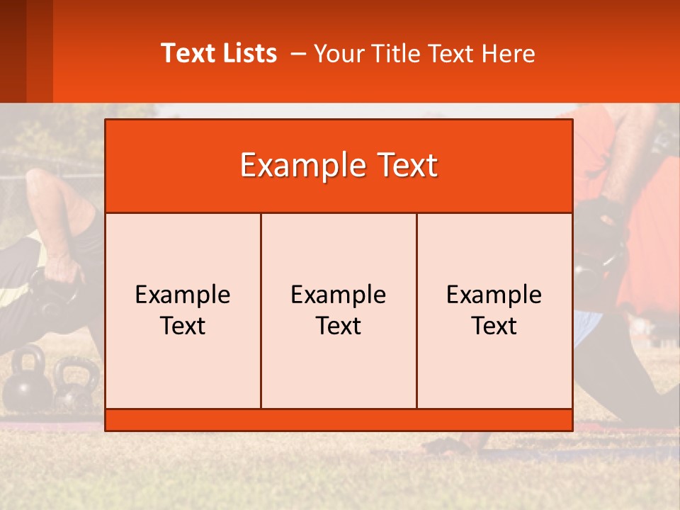 A Group Of People Doing Push Ups With Kettles PowerPoint Template