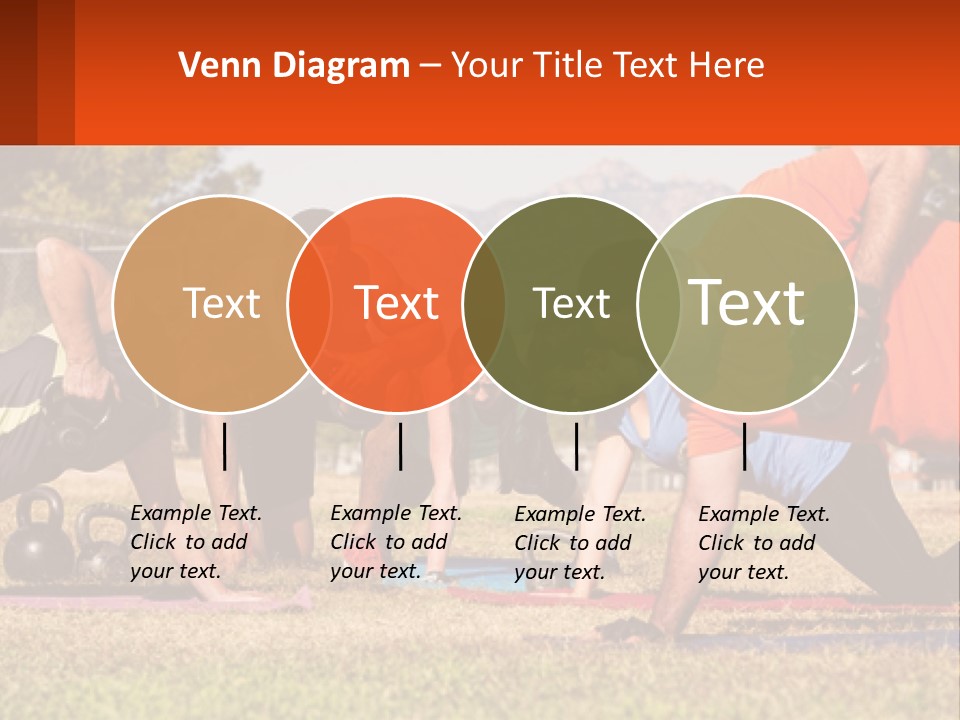 A Group Of People Doing Push Ups With Kettles PowerPoint Template