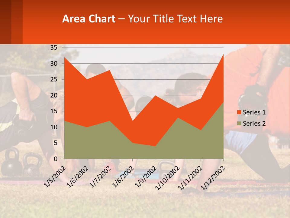 A Group Of People Doing Push Ups With Kettles PowerPoint Template