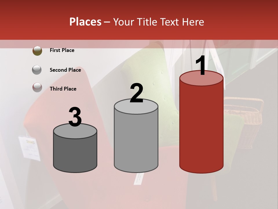 A Red Chair Sitting Next To A Green Chair PowerPoint Template