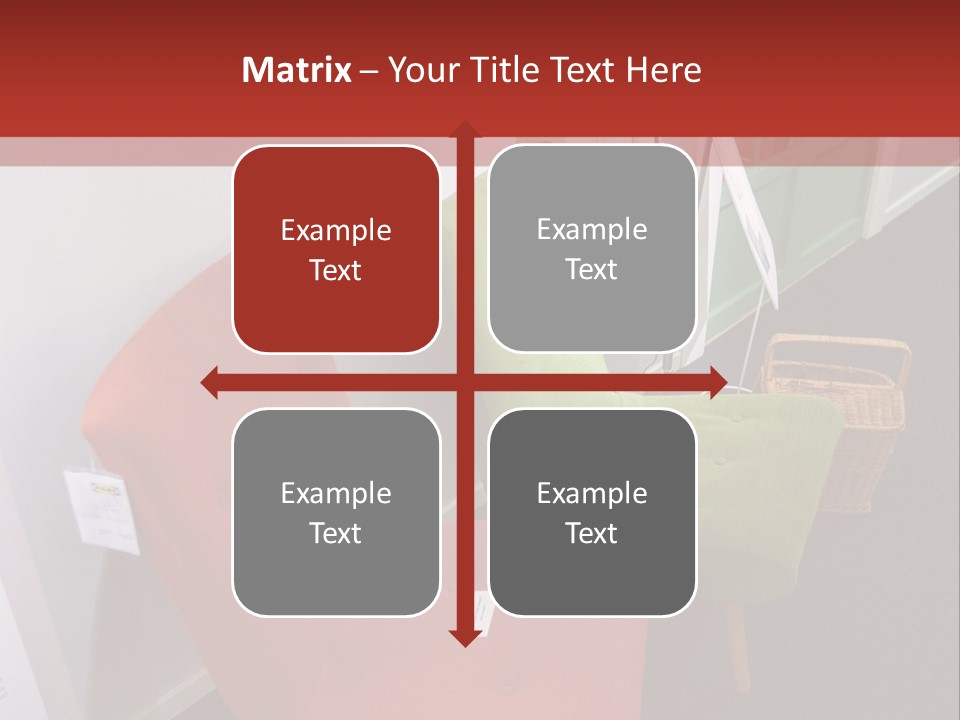A Red Chair Sitting Next To A Green Chair PowerPoint Template