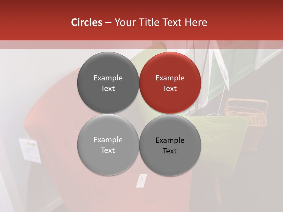 A Red Chair Sitting Next To A Green Chair PowerPoint Template