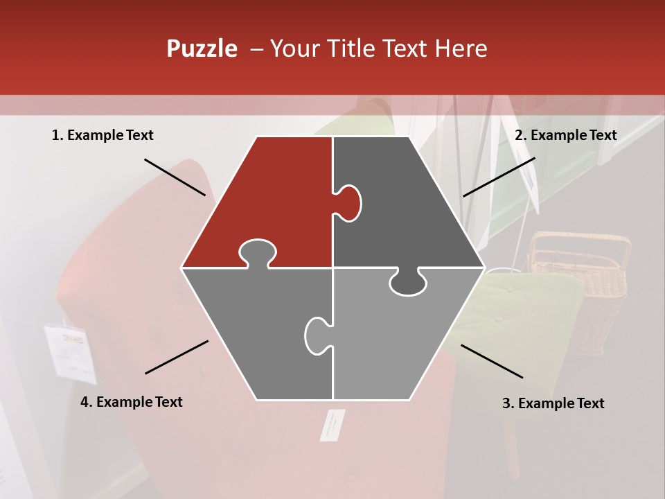 A Red Chair Sitting Next To A Green Chair PowerPoint Template
