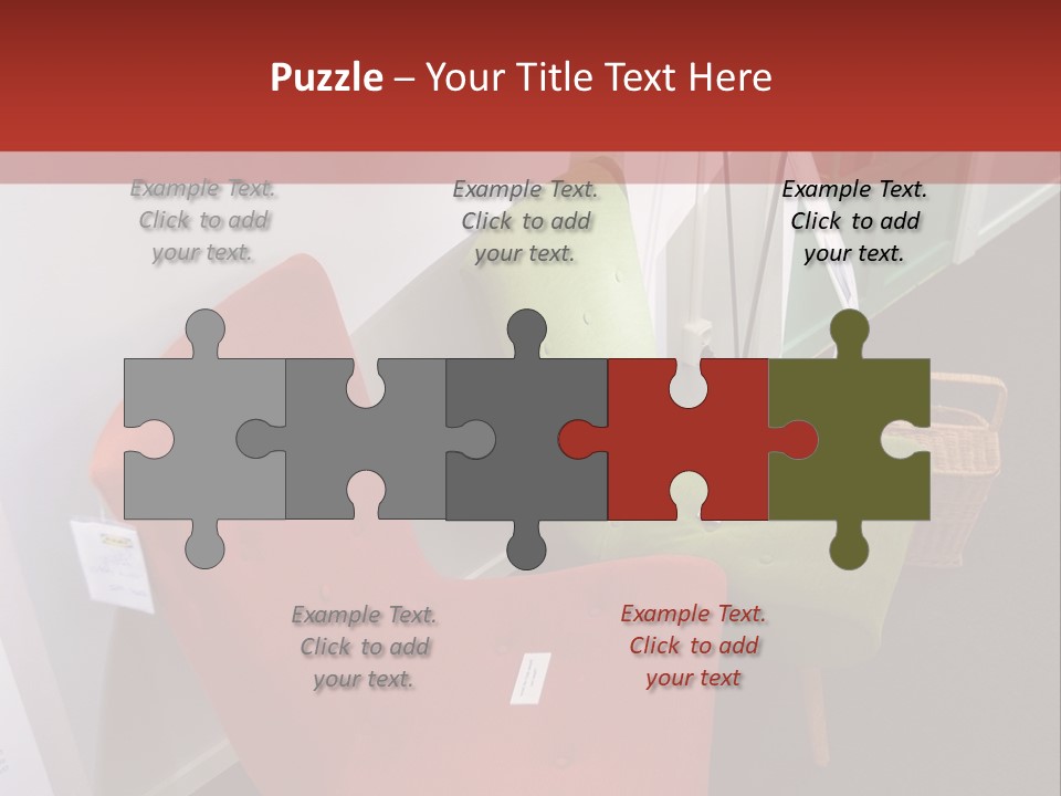 A Red Chair Sitting Next To A Green Chair PowerPoint Template