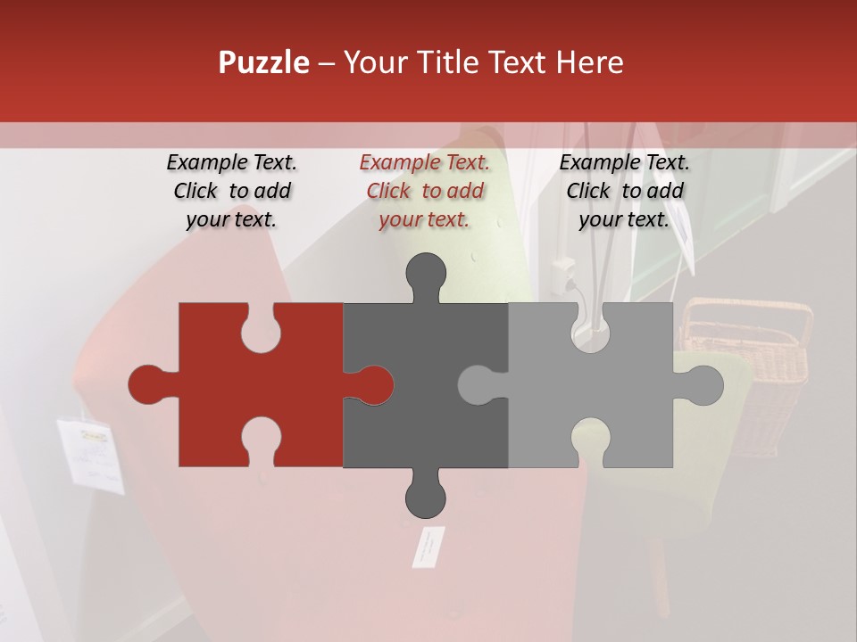 A Red Chair Sitting Next To A Green Chair PowerPoint Template