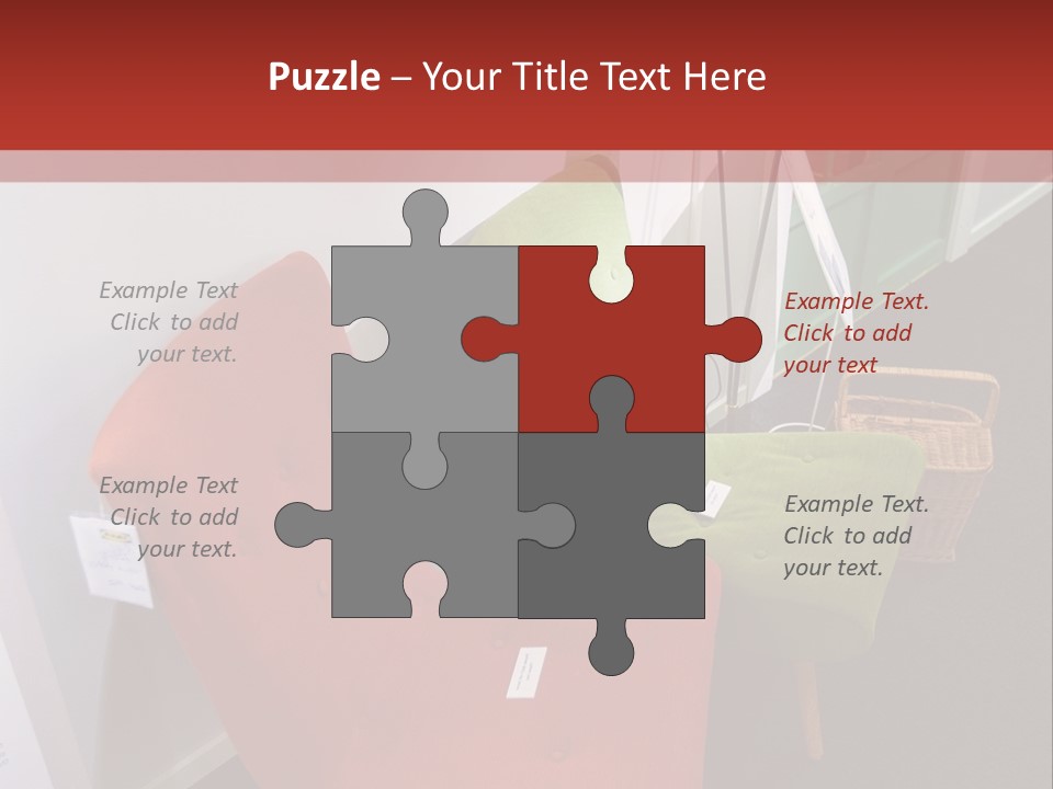 A Red Chair Sitting Next To A Green Chair PowerPoint Template