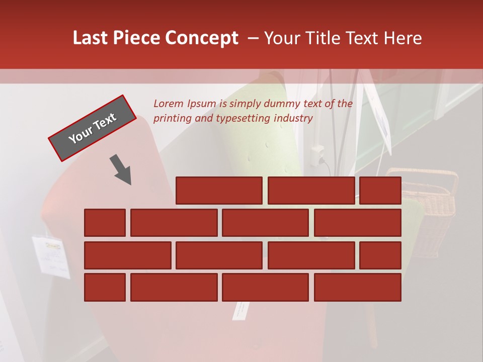 A Red Chair Sitting Next To A Green Chair PowerPoint Template