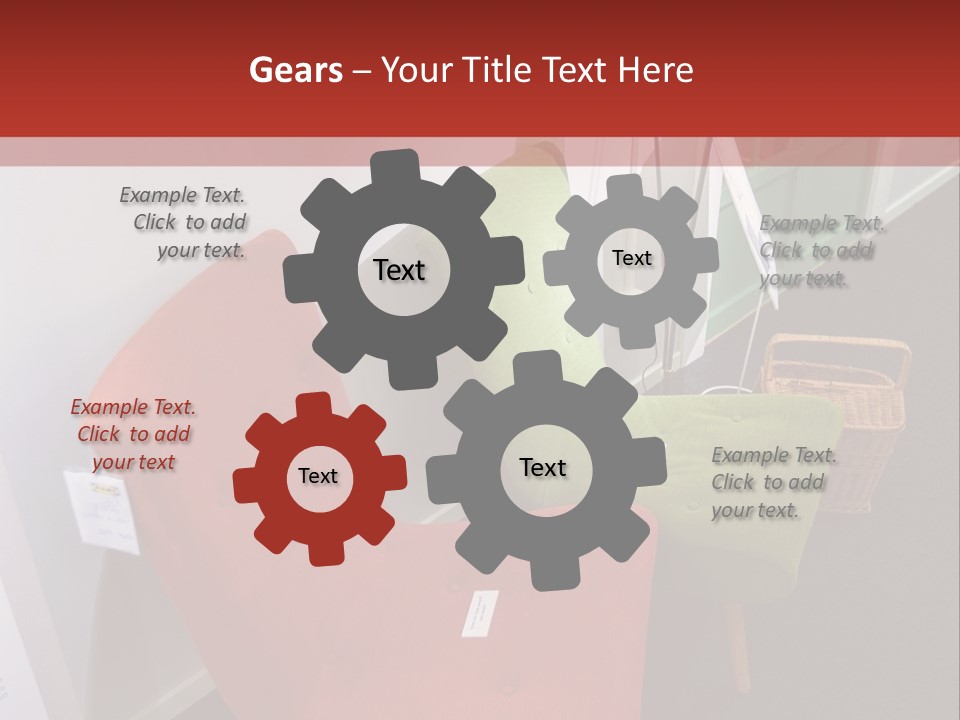 A Red Chair Sitting Next To A Green Chair PowerPoint Template