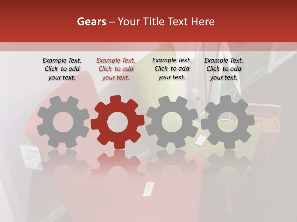 A Red Chair Sitting Next To A Green Chair PowerPoint Template